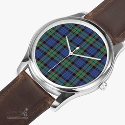 Scottish Fletcher Ancient Watch Tartan Leather Strap Classic Plaid Watch Scottish Plaid Tartan Plaid - ScotsTee - scotstee.com