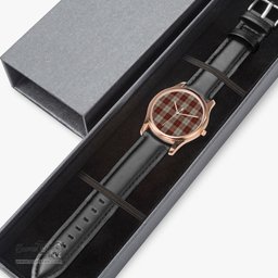 Scottish Cunningham Burgundy Dancers Watch Tartan Leather Strap Classic Plaid Watch Scottish Plaid Tartan Plaid - ScotsTee - scotstee.com