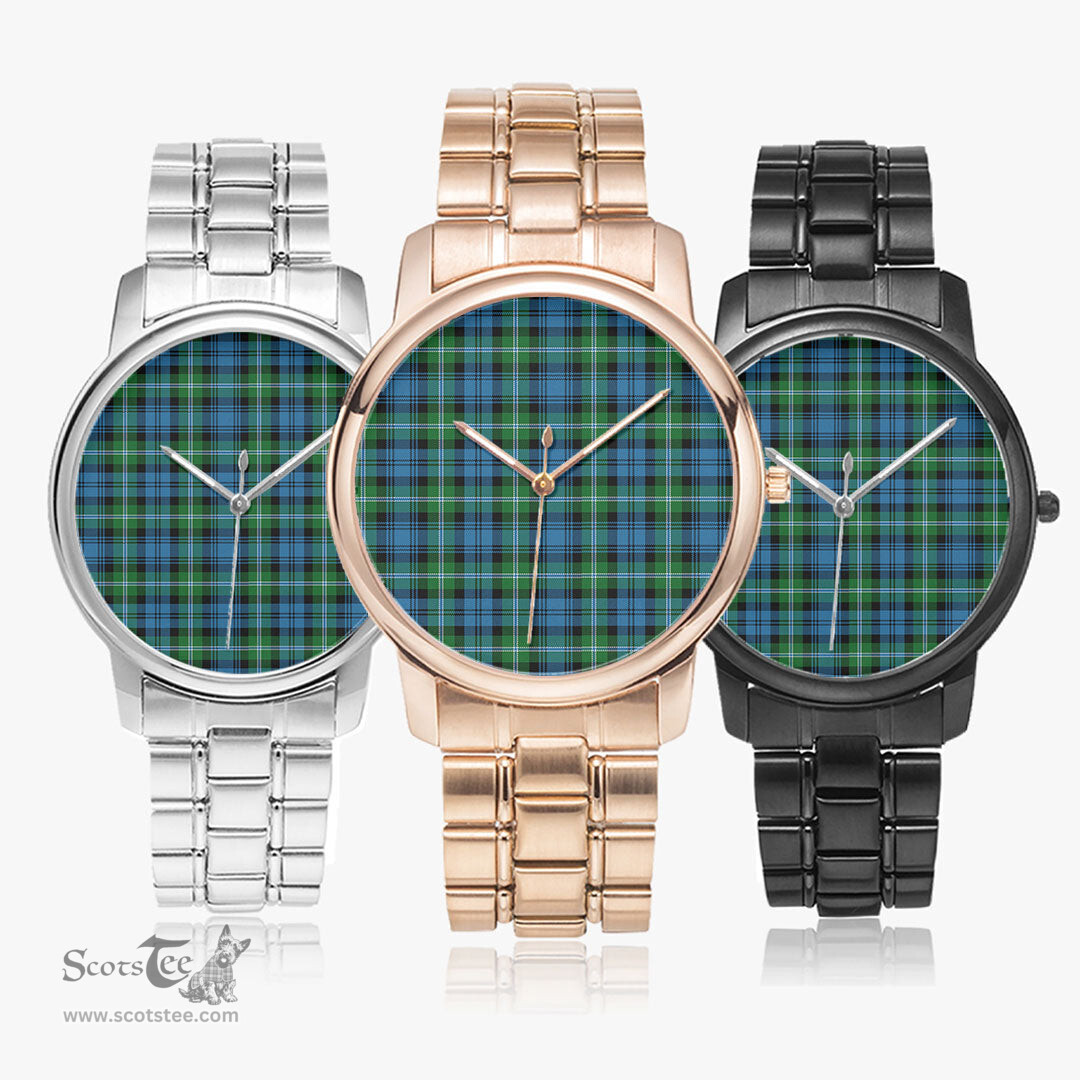 Scottish Lyon Clan Watch Tartan Folding Clasp Classic Plaid Watch Scottish Plaid Tartan Plaid - ScotsTee - scotstee.com