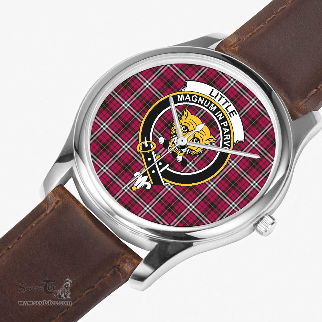 Scottish Livingstone Modern Watch Tartan Crest Leather Strap Classic Plaid Watch Scottish Plaid Tartan Plaid - ScotsTee - scotstee.com