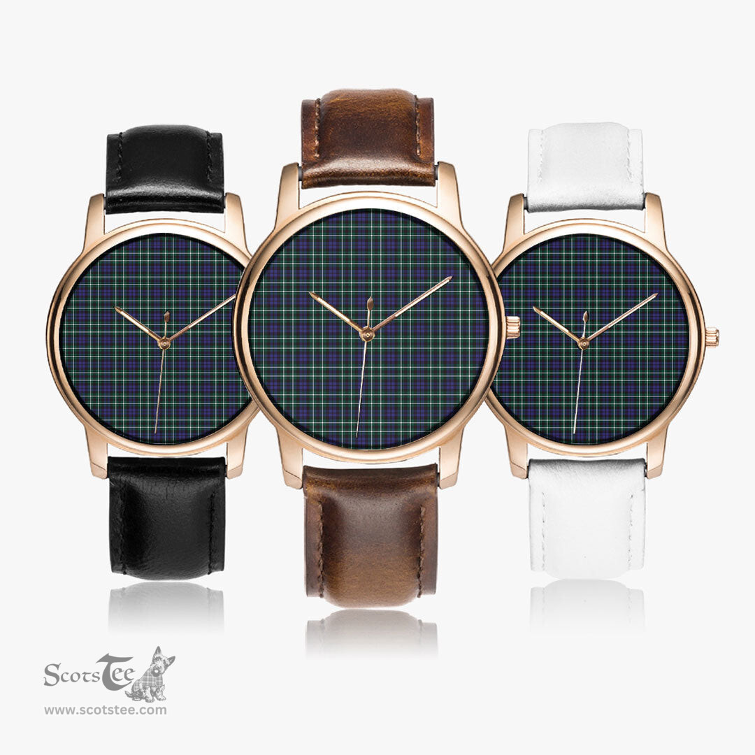 Scottish Graham of Montrose Modern Watch Tartan Leather Strap Classic Plaid Watch Scottish Plaid Tartan Plaid - ScotsTee - scotstee.com