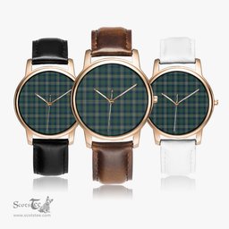 Scottish Kennedy Modern Watch Tartan Leather Strap Classic Plaid Watch Scottish Plaid Tartan Plaid - ScotsTee - scotstee.com