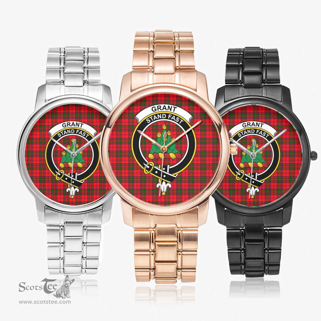 Scottish Grant Modern Watch Tartan Crest Folding Clasp Classic Plaid Watch Scottish Plaid Tartan Plaid - ScotsTee - scotstee.com