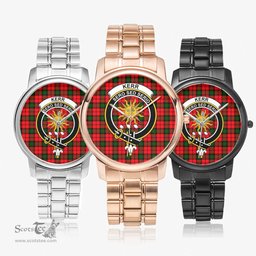 Scottish Kerr Modern Watch Tartan Crest Folding Clasp Classic Plaid Watch Scottish Plaid Tartan Plaid - ScotsTee - scotstee.com