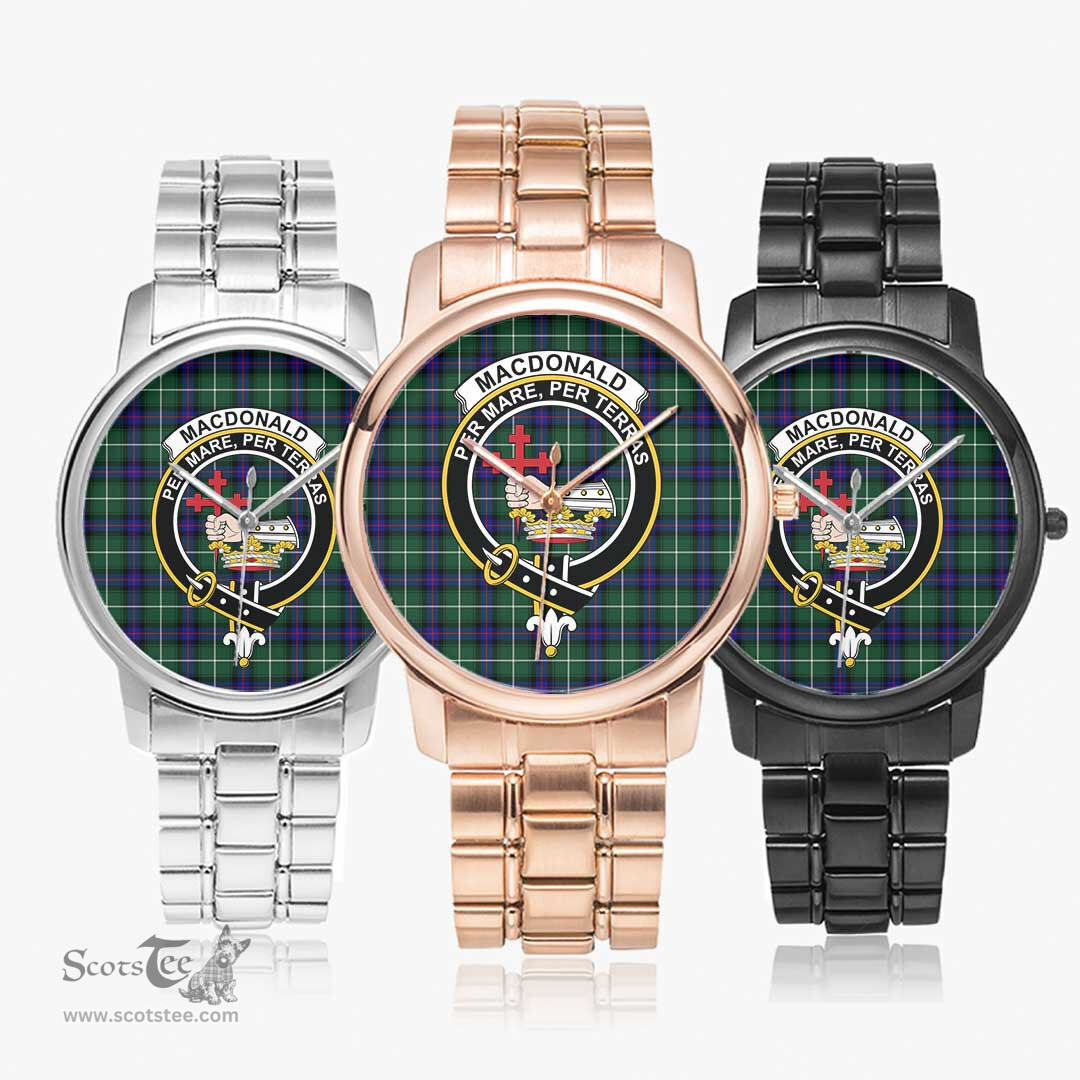 Scottish MacDonald of the Isles Hunting Modern Watch Tartan Crest Folding Clasp Classic Plaid Watch Scottish Plaid Tartan Plaid - ScotsTee - scotstee.com