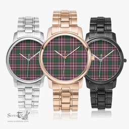 Scottish MacFarlane Hunting Modern Watch Tartan Folding Clasp Classic Plaid Watch Scottish Plaid Tartan Plaid - ScotsTee - scotstee.com