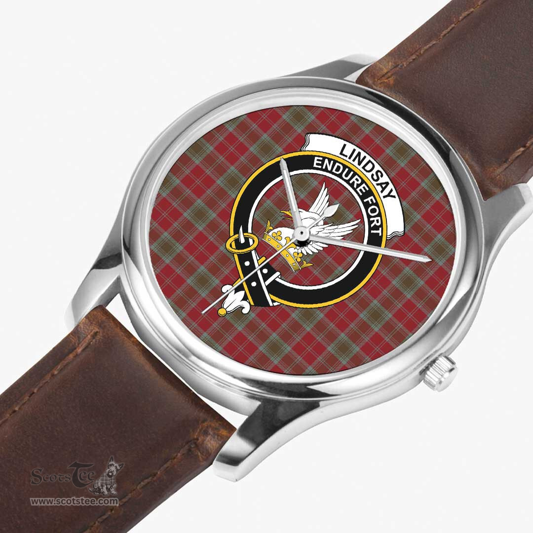 Scottish Little Watch Tartan Crest Leather Strap Classic Plaid Watch Scottish Plaid Tartan Plaid - ScotsTee - scotstee.com