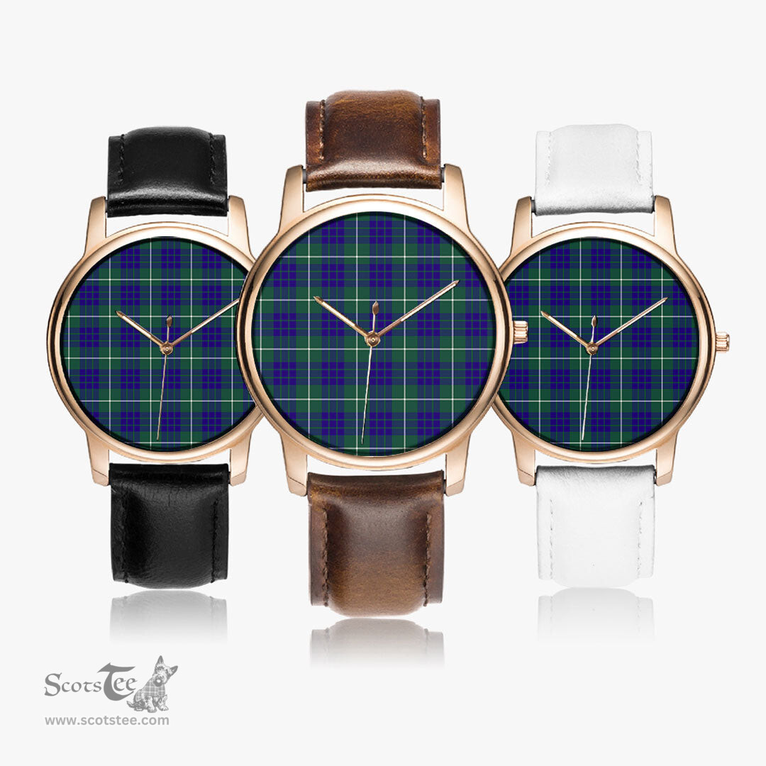 Scottish Hamilton Hunting Modern Watch Tartan Leather Strap Classic Plaid Watch Scottish Plaid Tartan Plaid - ScotsTee - scotstee.com
