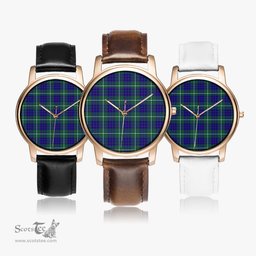 Scottish Hamilton Hunting Modern Watch Tartan Leather Strap Classic Plaid Watch Scottish Plaid Tartan Plaid - ScotsTee - scotstee.com