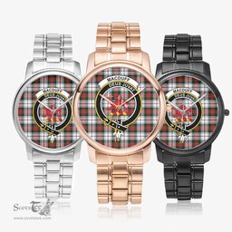 Scottish MacDuff Dress Modern Watch Tartan Crest Folding Clasp Classic Plaid Watch Scottish Plaid Tartan Plaid - ScotsTee - scotstee.com