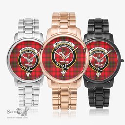 Scottish MacDougall Modern Watch Tartan Crest Folding Clasp Classic Plaid Watch Scottish Plaid Tartan Plaid - ScotsTee - scotstee.com