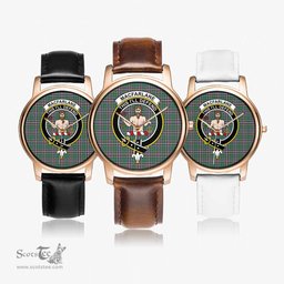 Scottish MacFarlane Hunting Ancient Watch Tartan Crest Leather Strap Classic Plaid Watch Scottish Plaid Tartan Plaid - ScotsTee - scotstee.com