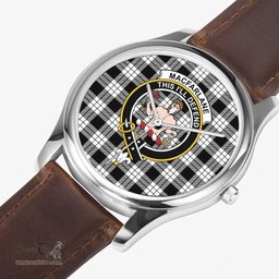 Scottish MacFarlane Hunting Ancient Watch Tartan Crest Leather Strap Classic Plaid Watch Scottish Plaid Tartan Plaid - ScotsTee - scotstee.com