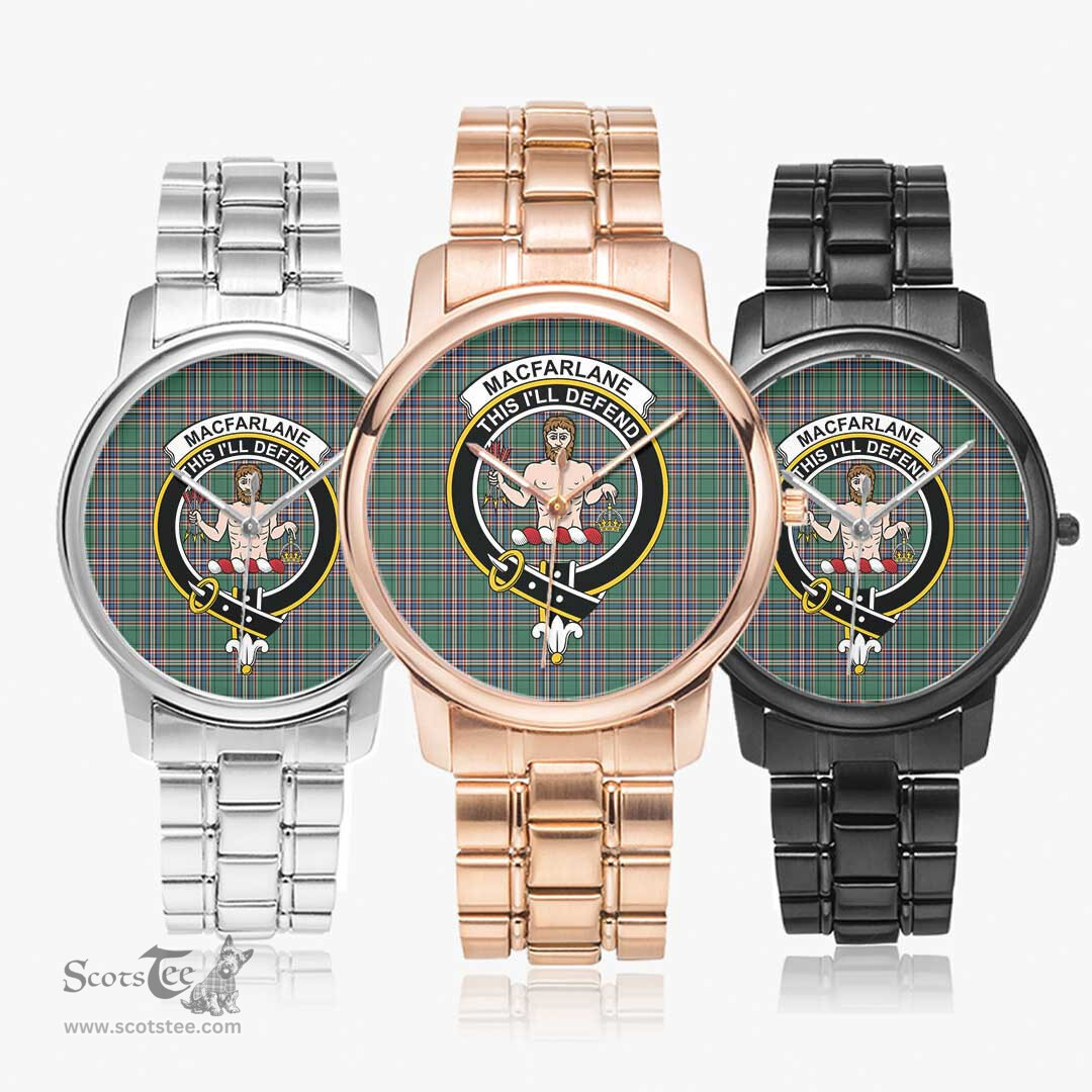 Scottish MacFarlane Hunting Ancient Watch Tartan Crest Folding Clasp Classic Plaid Watch Scottish Plaid Tartan Plaid - ScotsTee - scotstee.com
