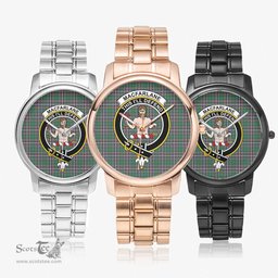 Scottish MacFarlane Hunting Ancient Watch Tartan Crest Folding Clasp Classic Plaid Watch Scottish Plaid Tartan Plaid - ScotsTee - scotstee.com