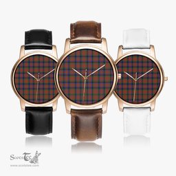 Scottish MacDuff Hunting Modern Watch Tartan Leather Strap Classic Plaid Watch Scottish Plaid Tartan Plaid - ScotsTee - scotstee.com