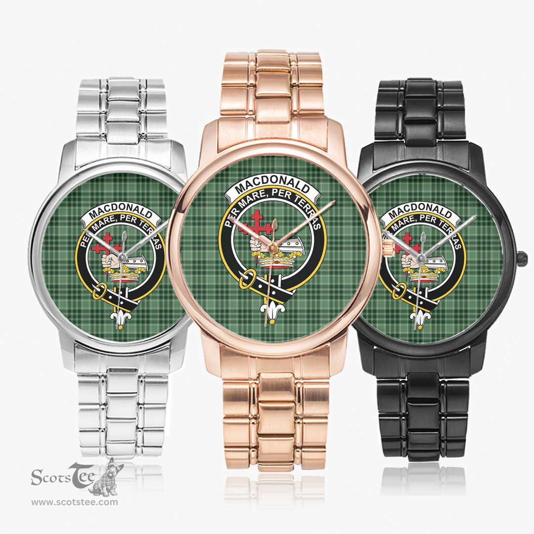 Scottish MacDonald Lord of the Isles Hunting Watch Tartan Crest Folding Clasp Classic Plaid Watch Scottish Plaid Tartan Plaid - ScotsTee - scotstee.com