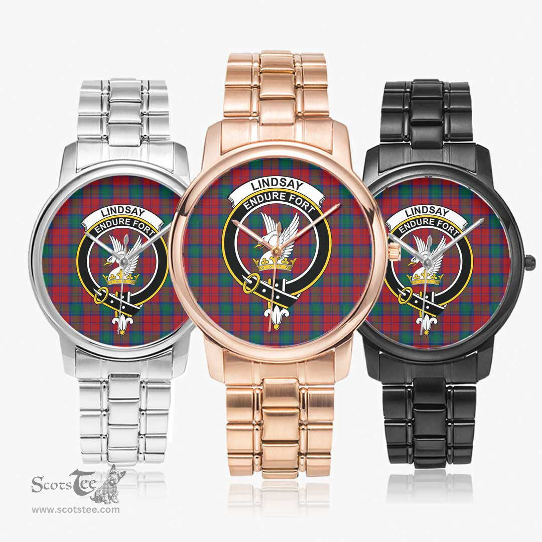Scottish Lindsay Modern Watch Tartan Crest Folding Clasp Classic Plaid Watch Scottish Plaid Tartan Plaid - ScotsTee - scotstee.com