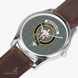 Scottish MacFarlane Hunting Modern Watch Tartan Crest Leather Strap Classic Plaid Watch Scottish Plaid Tartan Plaid - ScotsTee - scotstee.com