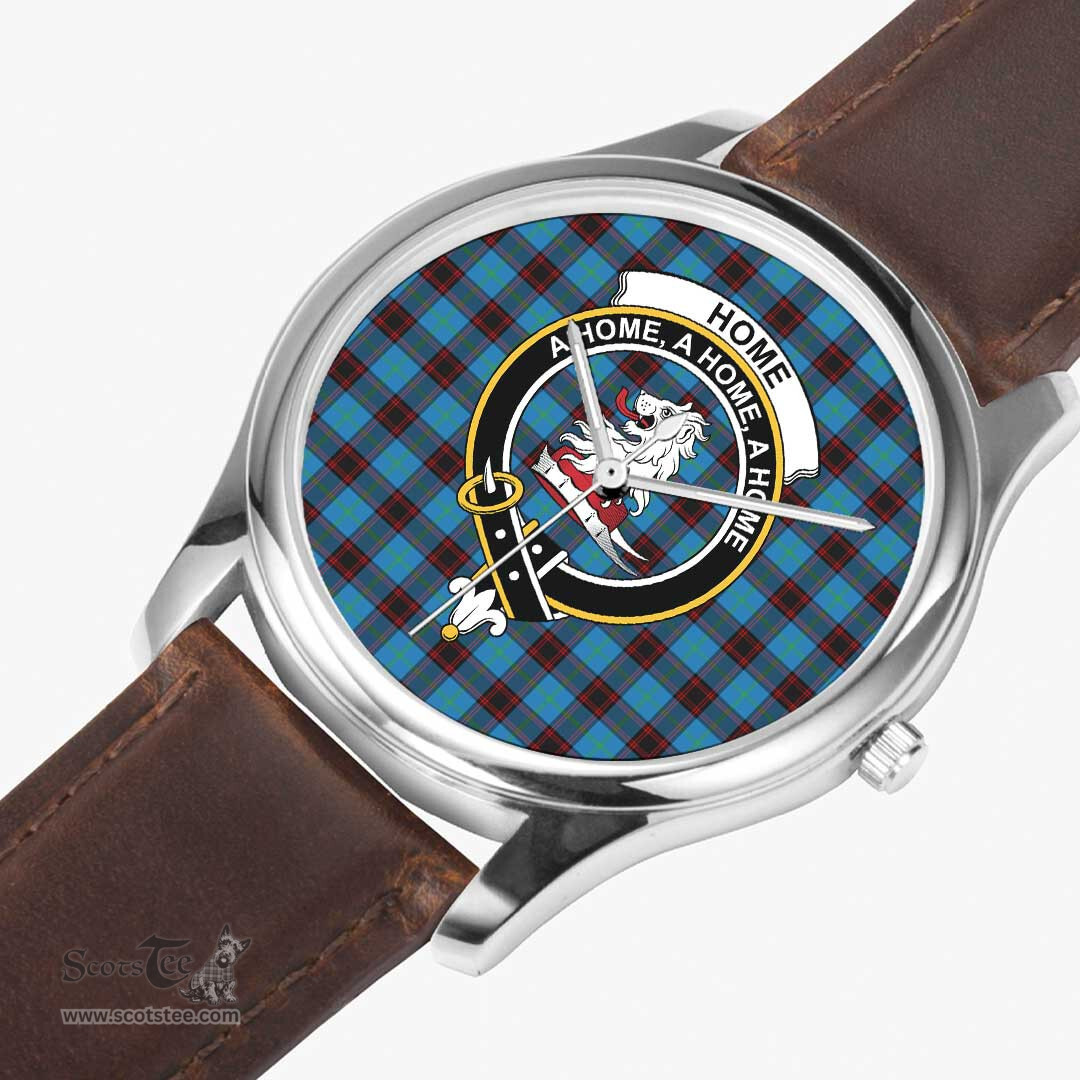 Scottish Home Modern Watch Tartan Crest Leather Strap Classic Plaid Watch Scottish Plaid Tartan Plaid - ScotsTee - scotstee.com