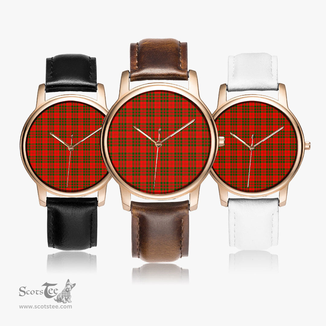 Scottish Livingstone Modern Watch Tartan Leather Strap Classic Plaid Watch Scottish Plaid Tartan Plaid - ScotsTee - scotstee.com