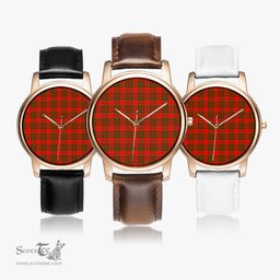 Scottish Livingstone Modern Watch Tartan Leather Strap Classic Plaid Watch Scottish Plaid Tartan Plaid - ScotsTee - scotstee.com