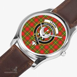 Scottish Lennox Modern Watch Tartan Crest Leather Strap Classic Plaid Watch Scottish Plaid Tartan Plaid - ScotsTee - scotstee.com
