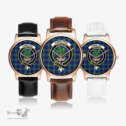 Scottish Hamilton Hunting Modern Watch Tartan Crest Leather Strap Classic Plaid Watch Scottish Plaid Tartan Plaid - ScotsTee - scotstee.com