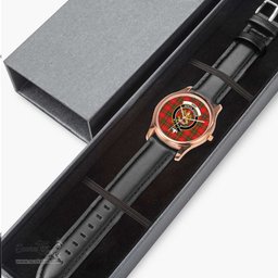 Scottish Henderson Ancient Watch Tartan Crest Leather Strap Classic Plaid Watch Scottish Plaid Tartan Plaid - ScotsTee - scotstee.com