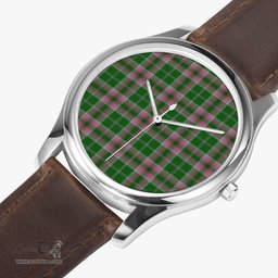 Scottish Gray Hunting Watch Tartan Leather Strap Classic Plaid Watch Scottish Plaid Tartan Plaid - ScotsTee - scotstee.com