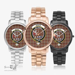 Scottish Innes Ancient Watch Tartan Crest Folding Clasp Classic Plaid Watch Scottish Plaid Tartan Plaid - ScotsTee - scotstee.com