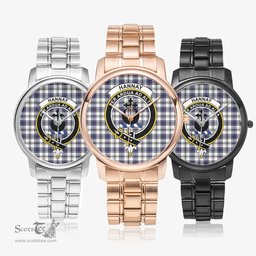 Scottish Hannay Modern Watch Tartan Crest Folding Clasp Classic Plaid Watch Scottish Plaid Tartan Plaid - ScotsTee - scotstee.com
