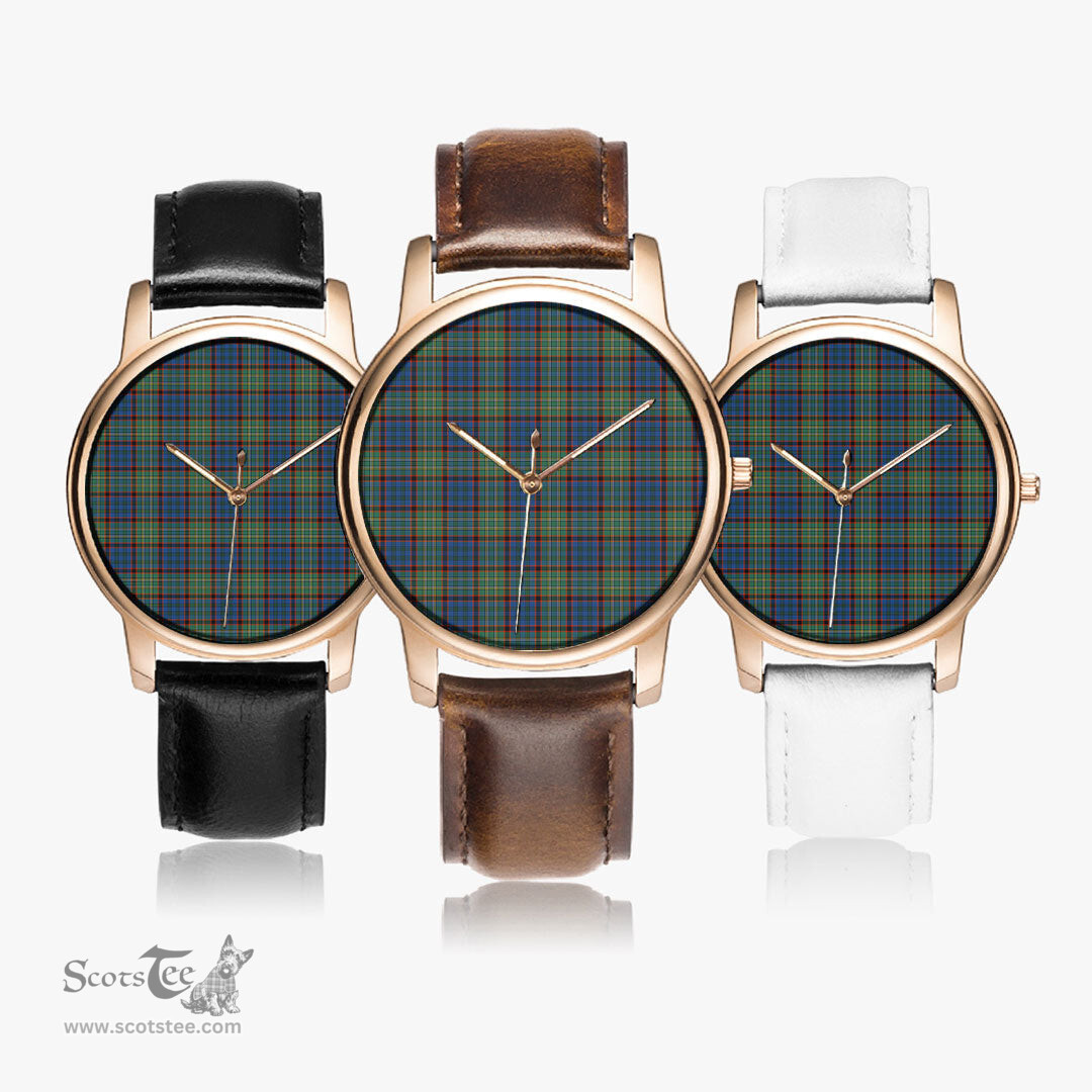 Scottish Nicolson Hunting Ancient Watch Tartan Leather Strap Classic Plaid Watch Scottish Plaid Tartan Plaid - ScotsTee - scotstee.com