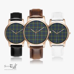 Scottish Nicolson Hunting Ancient Watch Tartan Leather Strap Classic Plaid Watch Scottish Plaid Tartan Plaid - ScotsTee - scotstee.com