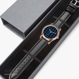 Scottish Sempill Modern Watch Tartan Leather Strap Classic Plaid Watch Scottish Plaid Tartan Plaid - ScotsTee - scotstee.com