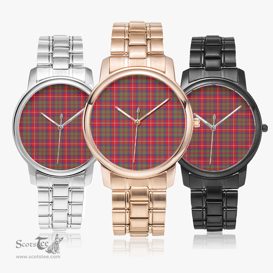 Scottish Shaw Red Modern Watch Tartan Folding Clasp Classic Plaid Watch Scottish Plaid Tartan Plaid - ScotsTee - scotstee.com