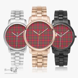Scottish Shaw Red Modern Watch Tartan Folding Clasp Classic Plaid Watch Scottish Plaid Tartan Plaid - ScotsTee - scotstee.com
