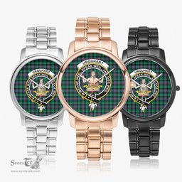 Scottish Urquhart Broad Red Ancient Watch Tartan Crest Folding Clasp Classic Plaid Watch Scottish Plaid Tartan Plaid - ScotsTee - scotstee.com