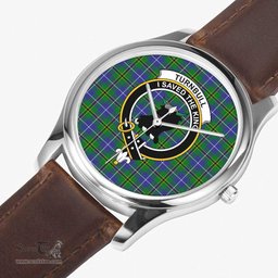Scottish Turnbull Hunting Watch Tartan Crest Leather Strap Classic Plaid Watch Scottish Plaid Tartan Plaid - ScotsTee - scotstee.com