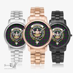 Scottish Urquhart Modern Watch Tartan Crest Folding Clasp Classic Plaid Watch Scottish Plaid Tartan Plaid - ScotsTee - scotstee.com