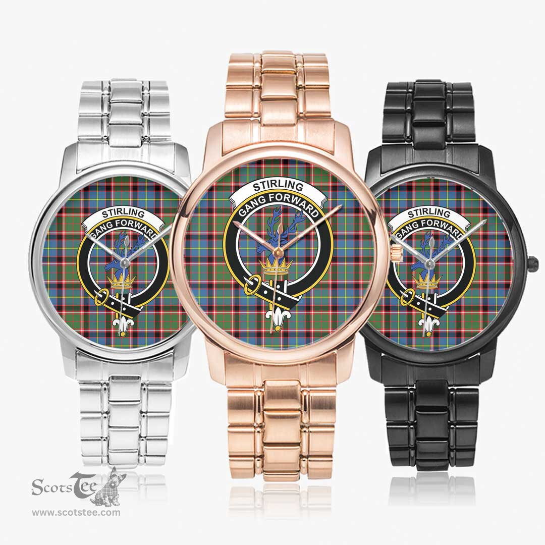 Scottish Stirling & Bannockburn District Watch Tartan Crest Folding Clasp Classic Plaid Watch Scottish Plaid Tartan Plaid - ScotsTee - scotstee.com