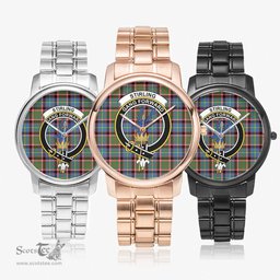 Scottish Stirling & Bannockburn District Watch Tartan Crest Folding Clasp Classic Plaid Watch Scottish Plaid Tartan Plaid - ScotsTee - scotstee.com