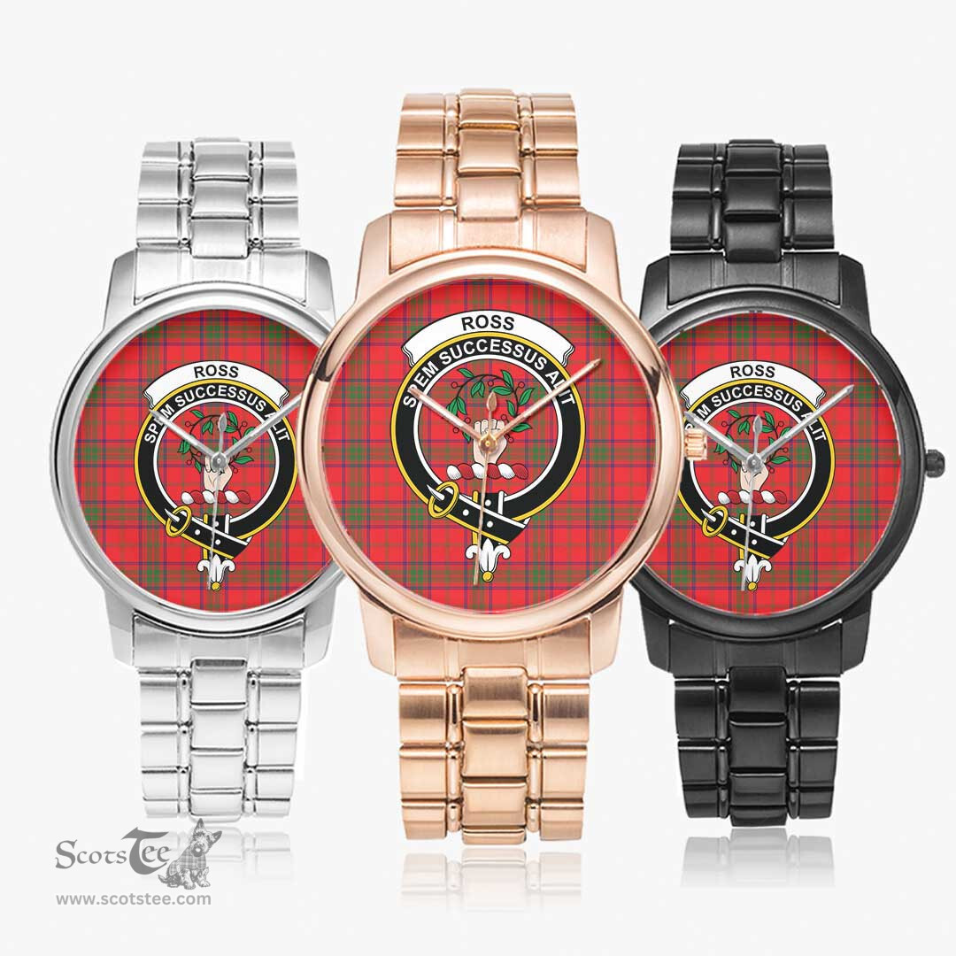 Scottish Ross Modern Watch Tartan Crest Folding Clasp Classic Plaid Watch Scottish Plaid Tartan Plaid - ScotsTee - scotstee.com