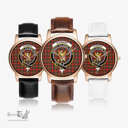 Scottish Stewart Royal Modern Watch Tartan Crest Leather Strap Classic Plaid Watch Scottish Plaid Tartan Plaid - ScotsTee - scotstee.com