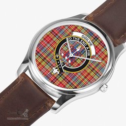 Scottish Ogilvie of Airlie Ancient Watch Tartan Crest Leather Strap Classic Plaid Watch Scottish Plaid Tartan Plaid - ScotsTee - scotstee.com