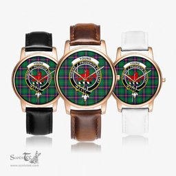 Scottish Young Modern Watch Tartan Crest Leather Strap Classic Plaid Watch Scottish Plaid Tartan Plaid - ScotsTee - scotstee.com