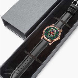 Scottish Young Modern Watch Tartan Crest Leather Strap Classic Plaid Watch Scottish Plaid Tartan Plaid - ScotsTee - scotstee.com
