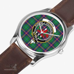 Scottish Young Modern Watch Tartan Crest Leather Strap Classic Plaid Watch Scottish Plaid Tartan Plaid - ScotsTee - scotstee.com