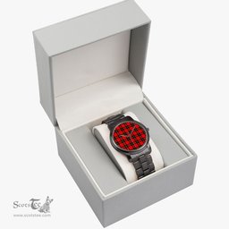 Scottish Wallace Hunting - Red Watch Tartan Folding Clasp Classic Plaid Watch Scottish Plaid Tartan Plaid - ScotsTee - scotstee.com