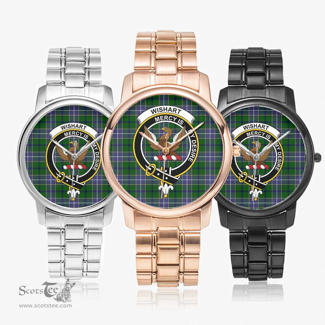 Scottish Wishart Hunting Modern Watch Tartan Crest Folding Clasp Classic Plaid Watch Scottish Plaid Tartan Plaid - ScotsTee - scotstee.com